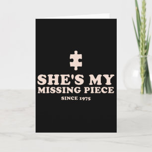 Zij is mijn ontbrekende puzzelstukje Funny Couple Kaart