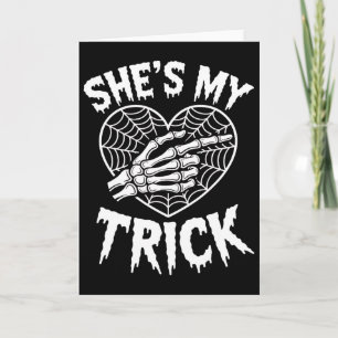 Zij is mijn traktatie Grappige Halloween bijpassen Kaart