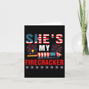 Zij is mijn vonkje 4 juli vuurwerk liefhebber kost kaart