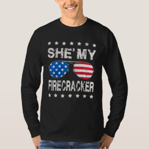 Zij is mijn vuurwerk Zijn en haar 4 juli bijpassen T-shirt