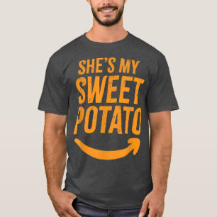 Zij is mijn zoete aardappel I YAM Koppel Matching T-shirt
