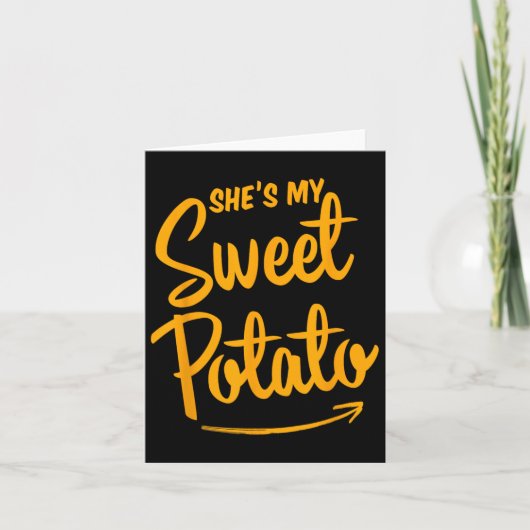Zij is mijn zoete aardappel Ik Yam bijpassend kopp Kaart (Voorkant)