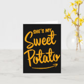 Zij is mijn zoete aardappel Ik Yam bijpassend kopp Kaart (Gele Bloem)