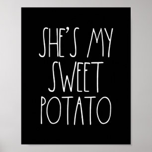 Zij is mijn zoete aardappel Ik Yam Set koppels Tha Poster