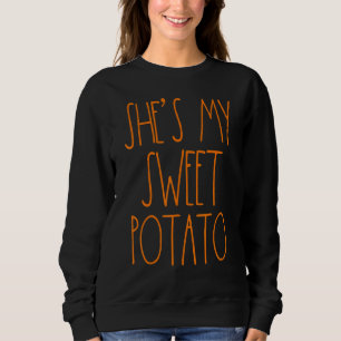 Zij is mijn zoete aardappel Ik Yam Set Thanksgivin Trui