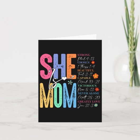 Zij Is Moeder Christelijke Moederdag Jezus Mama Re Kaart (Voorkant)
