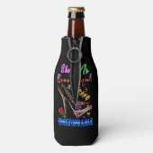 Zij Is Mooi Sterk Onstuitbaar Flesjeskoeler (Fles Achterkant)