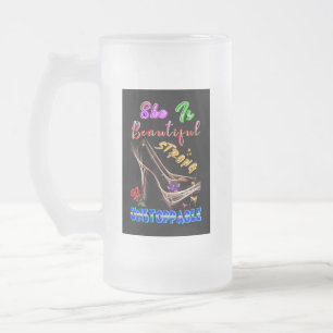 Zij Is Mooi Sterk Onstuitbaar Matglas Bierpul