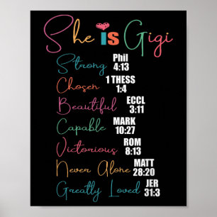 Zij is oma Gigi Christelijke Moederdag Cadeau Poster