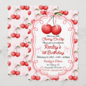 Zij is onze kleine Kers Op De Top  Strik Coquette Kaart (Voorkant / Achterkant)