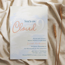 Zij is op Cloud 9 Pastel Textuur Bruidsdouche