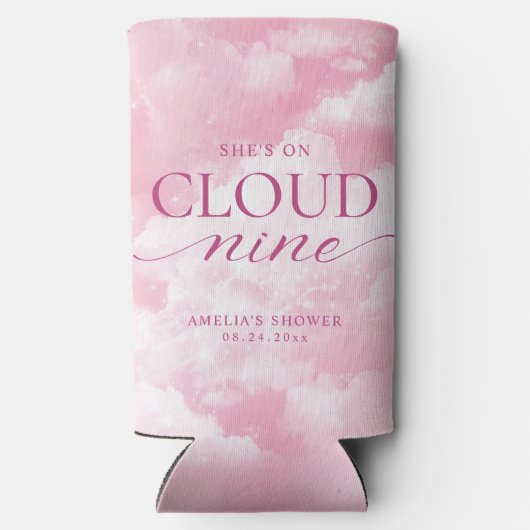 Zij Is Op Roze Bruiloftswolken Seltzer Blikjeskoeler (Achterkant)