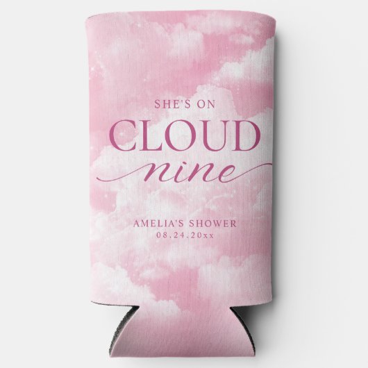 Zij Is Op Roze Bruiloftswolken Seltzer Blikjeskoeler (Voorkant)