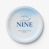 Zij is Op wolk 9 Bruids douche Droombruiloft Paste Papieren Bordje (Voorkant)