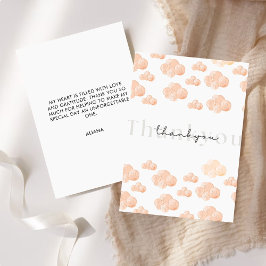 Zij is op wolk 9 Bruids douche Minimaal Wolken Bedankkaart