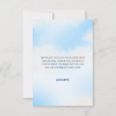 Zij is op wolk 9 Bruidsmeisjesfeest Droom Hemel Pa Bedankkaart (Achterkant)