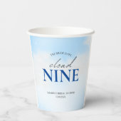 Zij is Op wolk 9 Bruidsmeisjesfeest Droomachtige P Papieren Bekers (Achterkant)