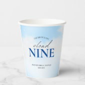 Zij is Op wolk 9 Bruidsmeisjesfeest Droomachtige P Papieren Bekers (Voorkant)