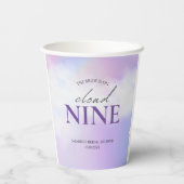 Zij is op wolk 9 Bruidsmeisjesfeest Droomachtige P Papieren Bekers (Achterkant)