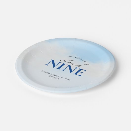 Zij is Op wolk 9 Bruidsmeisjesfeest Droomachtige P Papieren Bordje (Gekanteld)