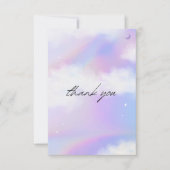 Zij is op wolk 9 Bruidsmeisjesfeest Droomhemel Pas Bedankkaart (Voorkant)