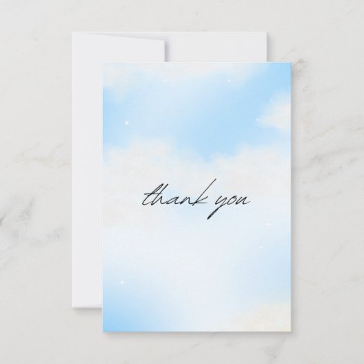 Zij is op wolk 9 Bruidsmeisjesfeest Droomhemel Pas Bedankkaart (Voorkant)