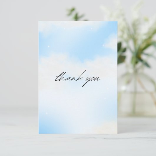 Zij is op wolk 9 Bruidsmeisjesfeest Droomhemel Pas Bedankkaart (Staand voorkant)