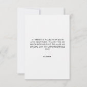 Zij is op wolk 9 Bruidsmeisjesfeest Minimale wolke Bedankkaart (Achterkant)