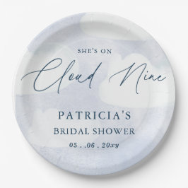 Zij is op wolk negen Bruidsfeest Papieren Bordje