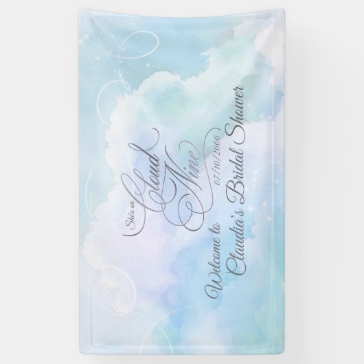 Zij is op wolk negen Bruidsmeisjesfeestje Spandoek (Verticaal)