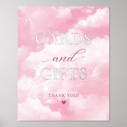 Zij is op wolk negen Kaarten & Cadeaus Folie Afdrukken (Voorkant)