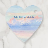 Zij is op wolk negen - pastel waterverf bruidsdouc bedankjes labels (Achterkant)