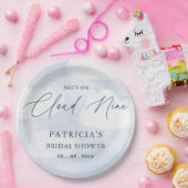 Zij is op Wolk Nine Bruidsfeest Papieren Bordje (Feest)