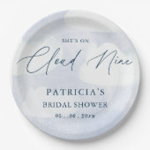 Zij is op Wolk Nine Bruidsfeest Papieren Bordje (Voorkant)