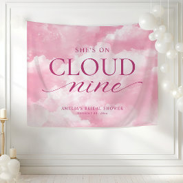 Zij Is Op Wolken Pink Bruidsfeest Tapijt Wandkleed