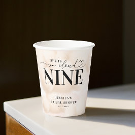 Zij is op Wolken Zeventien Bruidsshower Hart Scrip Papieren Bekers