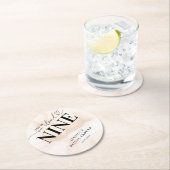 Zij is op Wolkenhemel Bruiloft met Hart Script Ronde Kartonnen Onderzetter (Insitu)