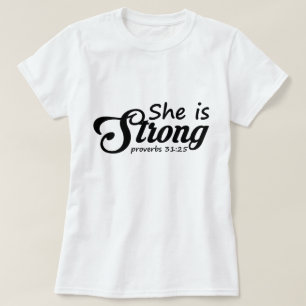 Zij Is Sterk - Christelijk T-shirt