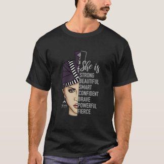 Zij is sterk mooie Hmong T-shirt