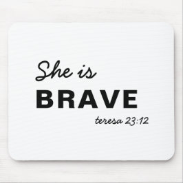 Zij is sterk Spreuken Christelijk geloof Schrift Muismat