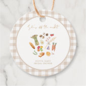 Zij is uit de markt bloemige bruidsfeest bedankjes labels (Voorkant)