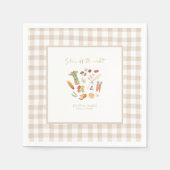 Zij is uit de markt bruidsdouche met bloemen servet (Voorkant)