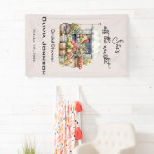 Zij is van de markt af French style Bruidsdouche Spandoek (Insitu)