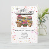 Zij Is Van De Markt Bloemenwinkel Bruidsdouche Kaart (Staand voorkant)