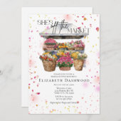 Zij Is Van De Markt Bloemenwinkel Bruidsdouche Kaart (Voorkant / Achterkant)