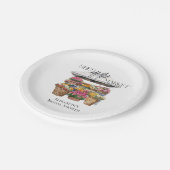 Zij Is Van De Markt Bloemenwinkel Bruidsdouche Papieren Bordje (Gekanteld)