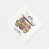 Zij Is Van De Markt Bloemenwinkel Bruidsdouche Servet (Hoek)