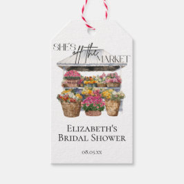 Zij Is Van De Markt Bloemenwinkel Bruiloft Feest Cadeaulabel