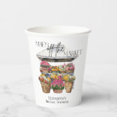Zij Is Van De Markt Bloemenwinkel Bruiloft Feest Papieren Bekers (Voorkant)