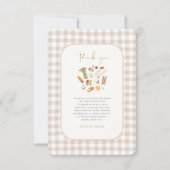 Zij is van de markt bloemige bruids douche bedankkaart (Voorkant)